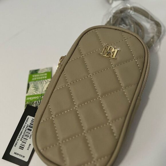 Badgley Mischka Quilted Crossbody Phone Bag - Beige, NWT - Picture 5 of 5